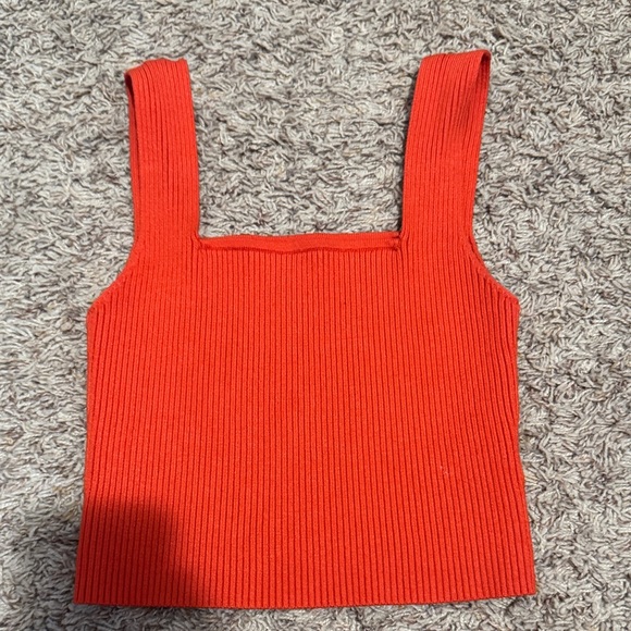 Tops - Ribbed Red Tank Top